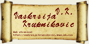 Vaskrsija Krupniković vizit kartica